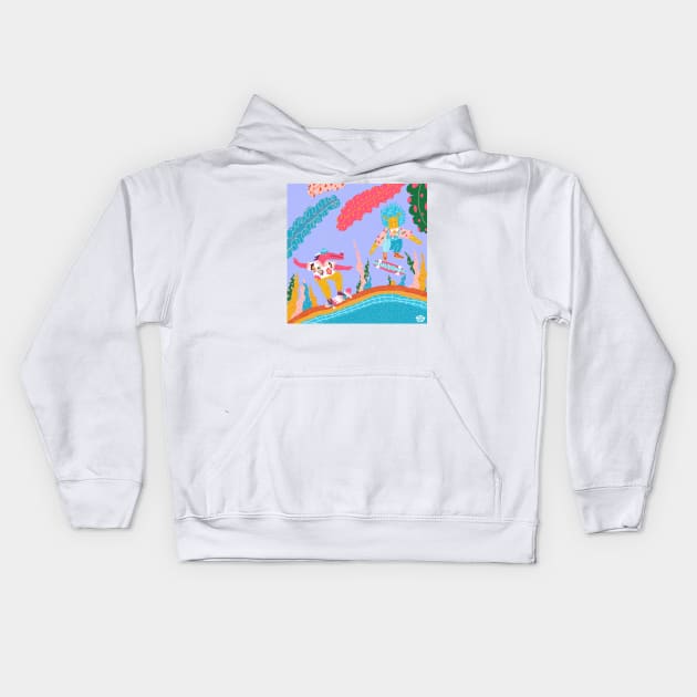 Skatepark Kids Hoodie by Iruksson